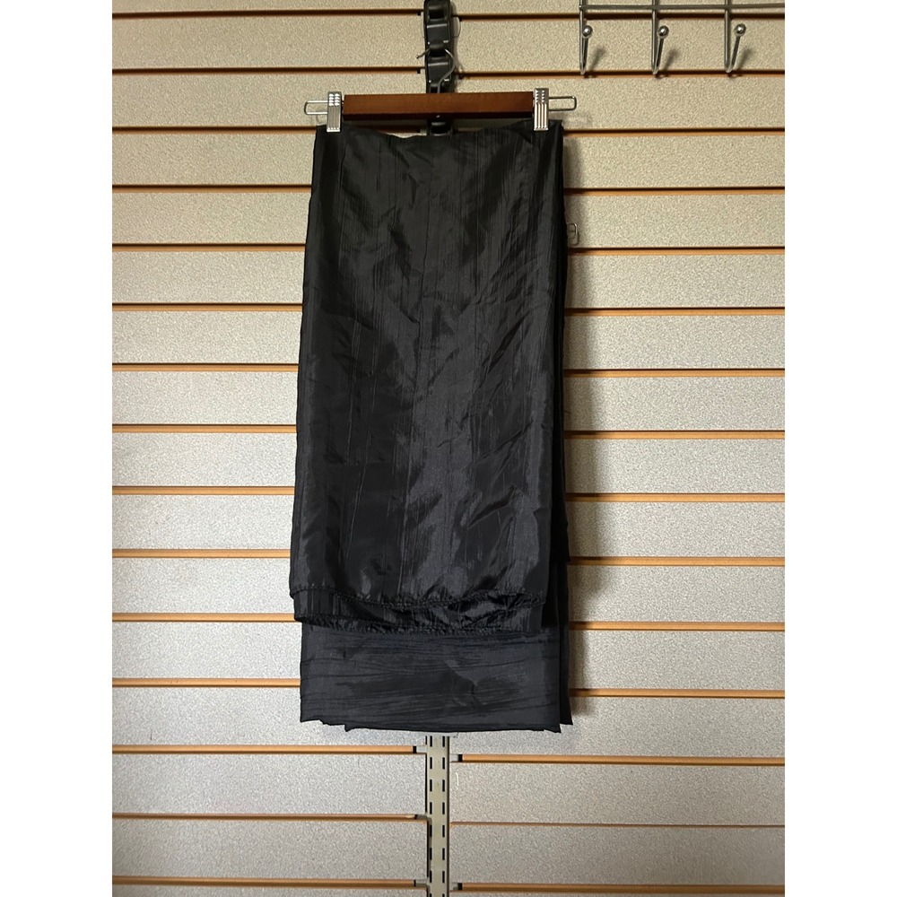 86 x 88 inch Black Satin like fabric tablecloth 2 pieces wedding party decoratio